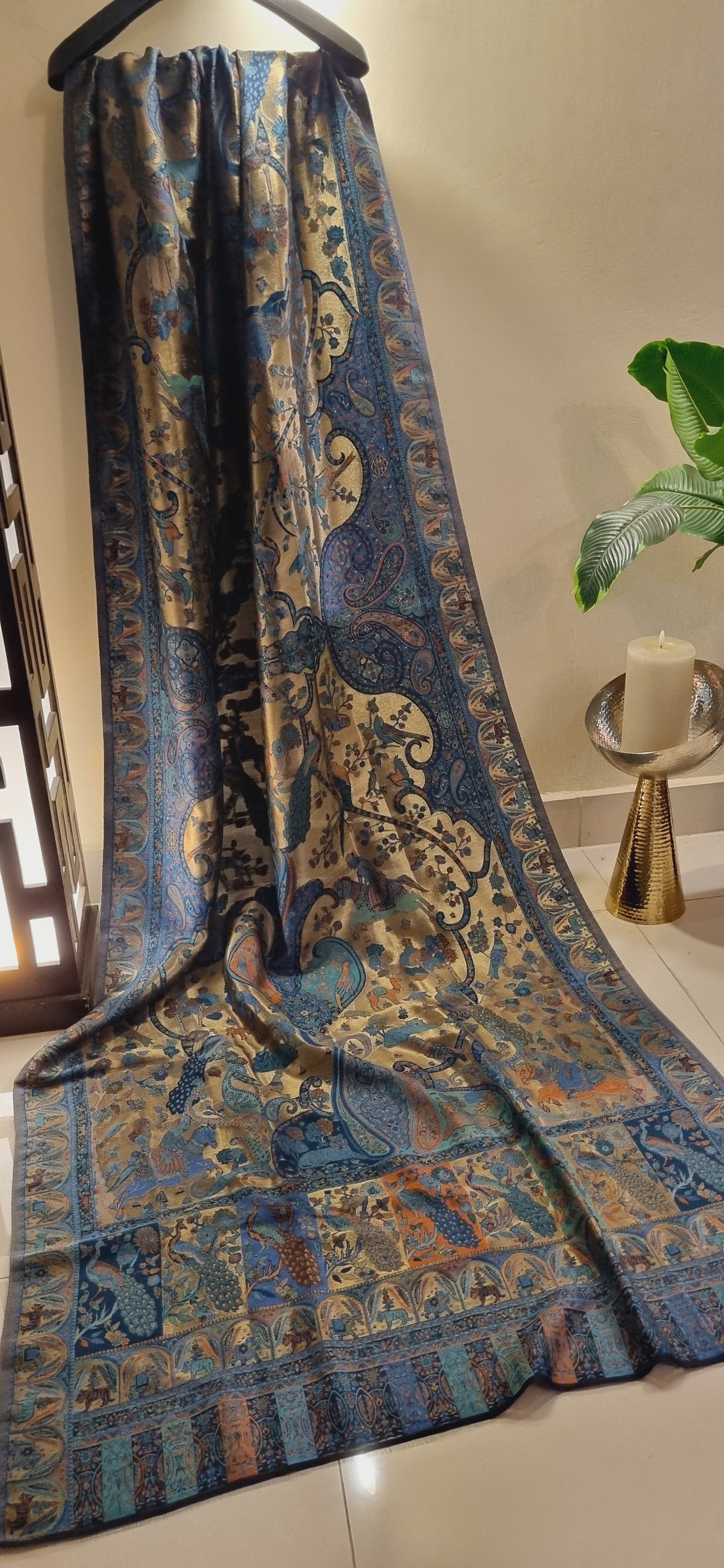 Laila's moonlight silky kaani shawl