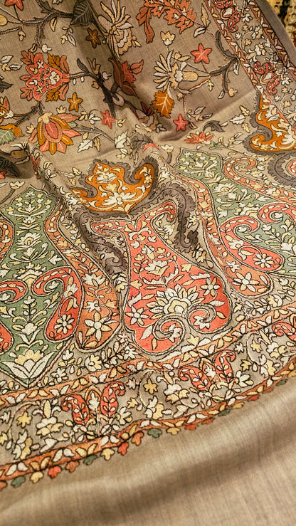 Papermachi embroidered shawl: toosh