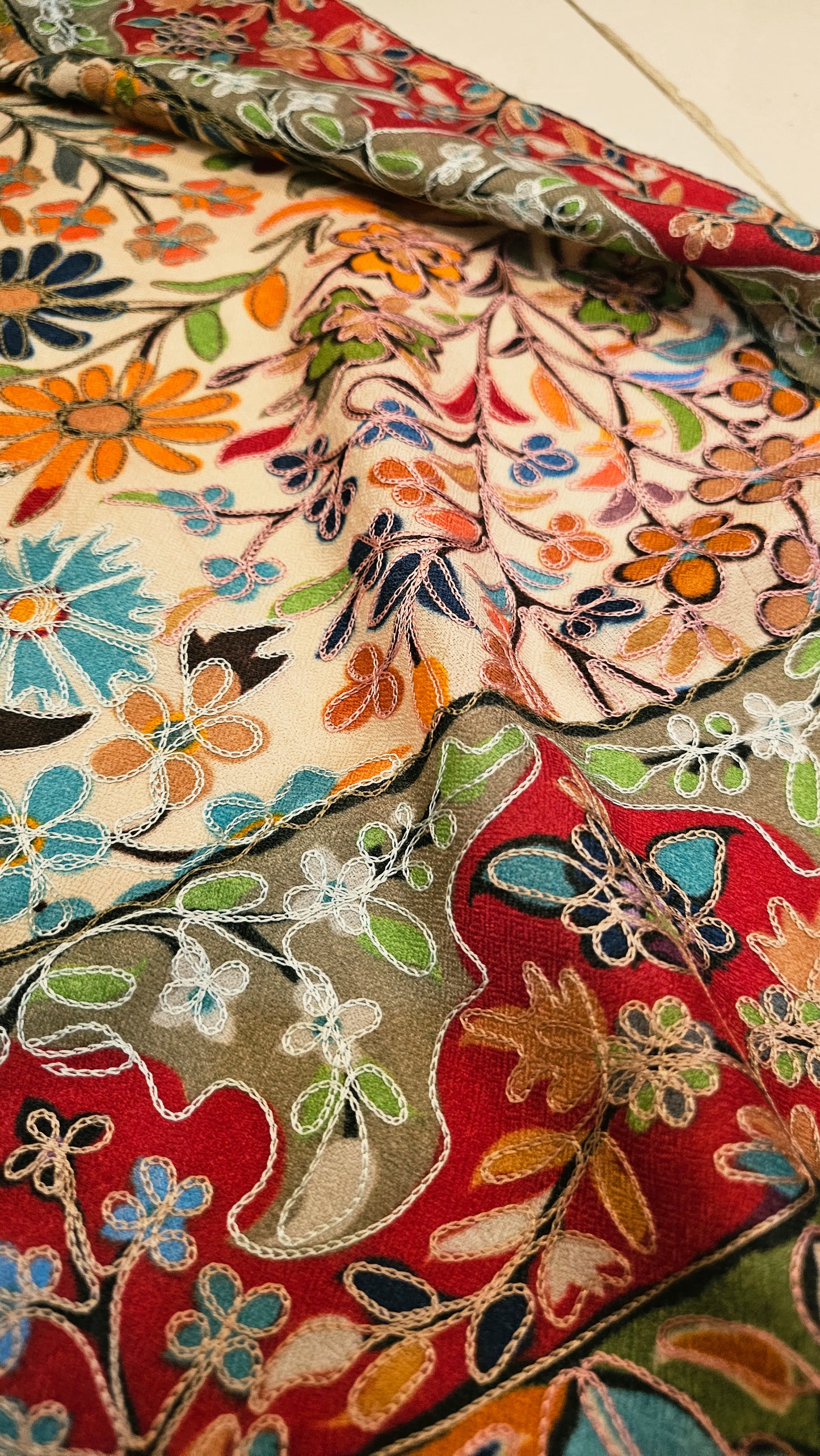 Reelkar embroidered: Pashmina