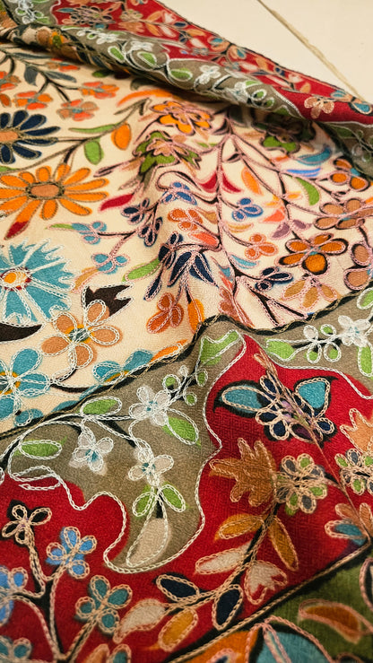 Reelkar embroidered: Pashmina