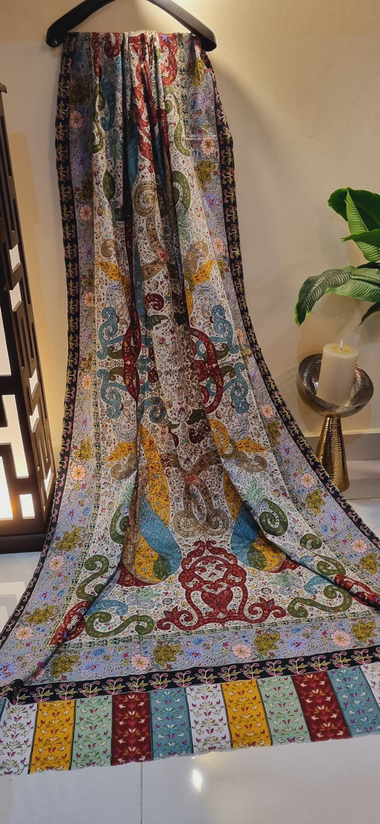 Reelkar embroidered pashmina