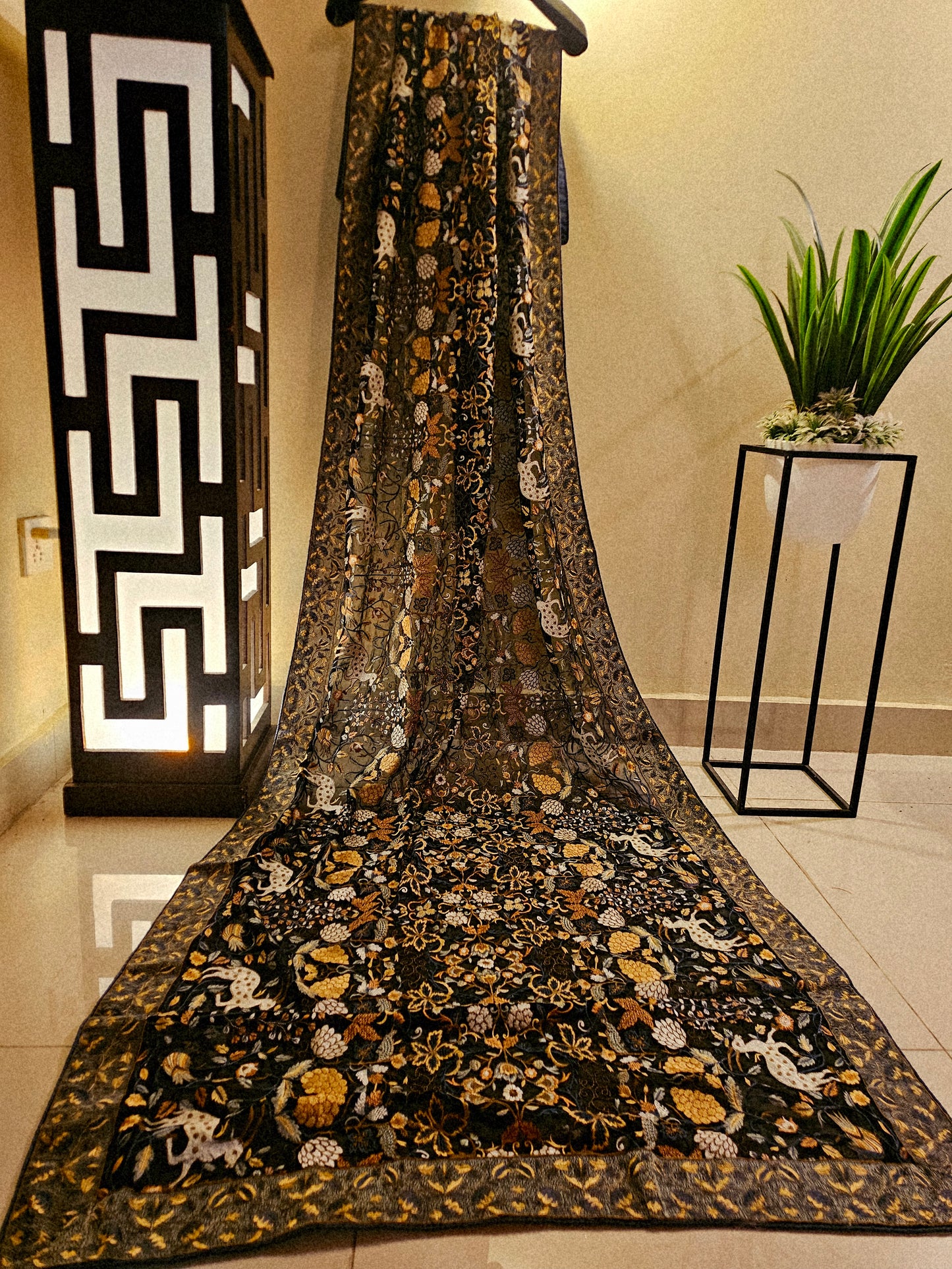 Georgete embroidered dupata