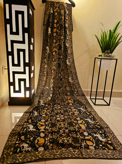 Georgete embroidered dupata