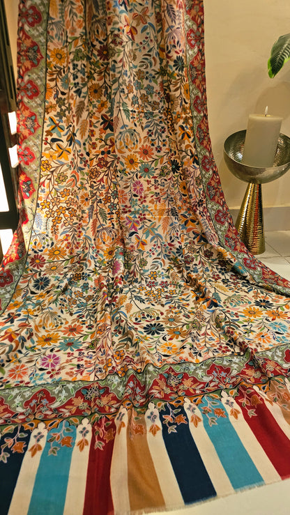 Reelkar embroidered: Pashmina