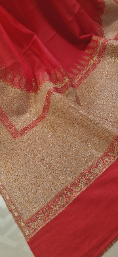 Pashmina with moonlight kaani border
