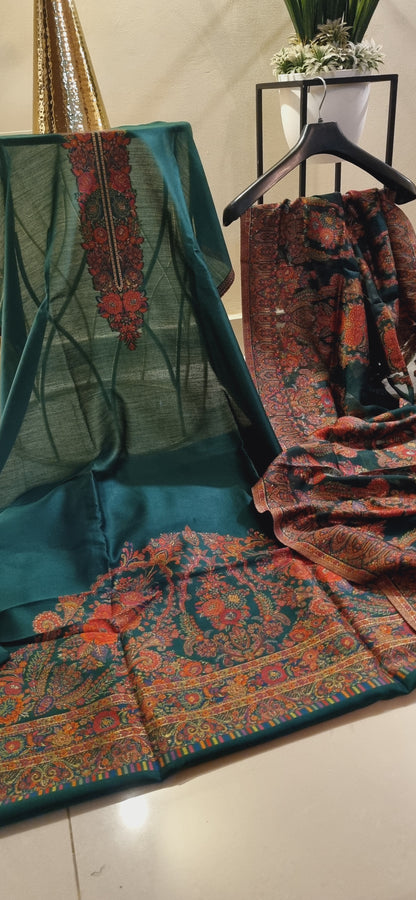 Silk kaani suit