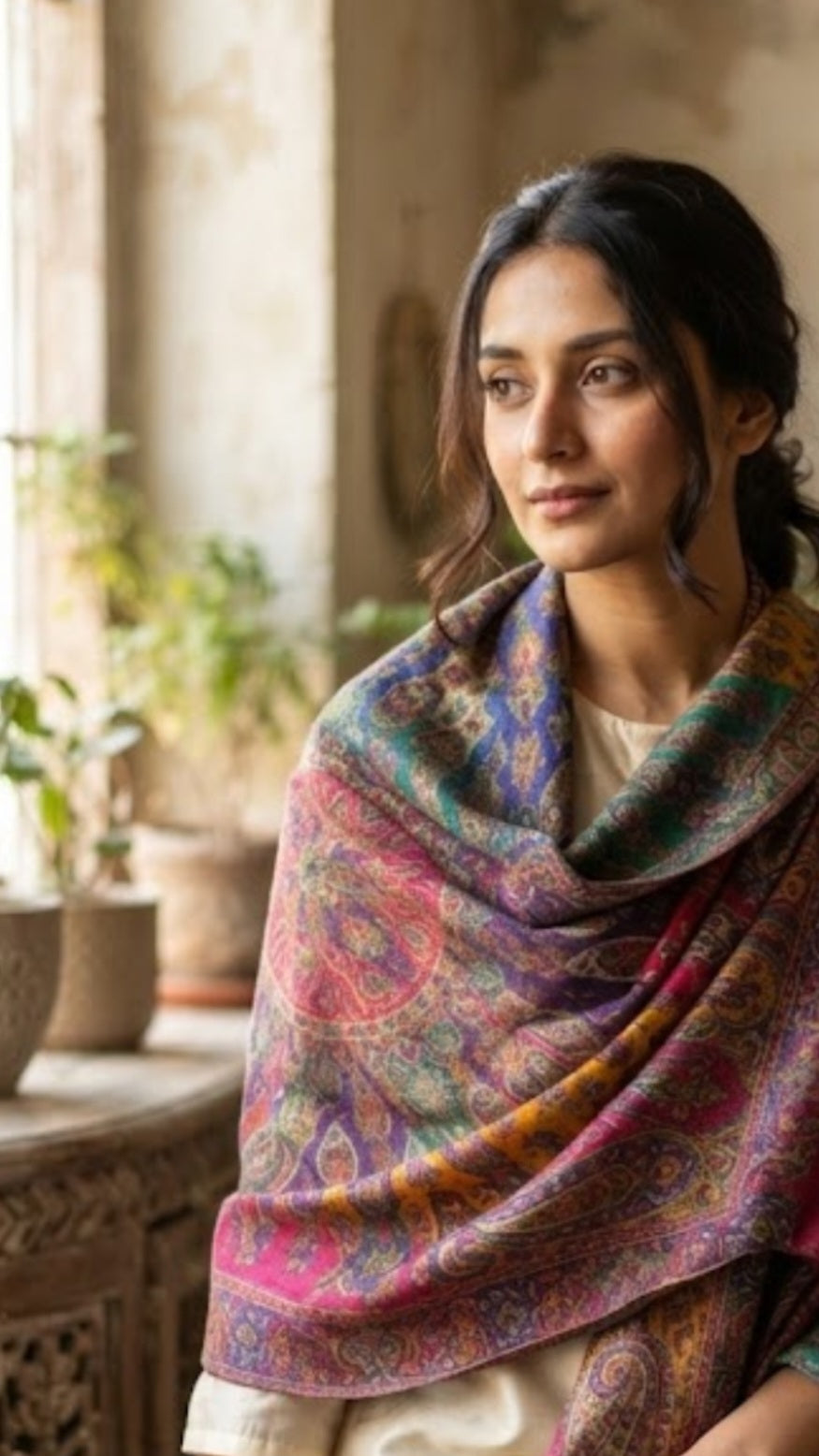 Reversible Persian tabrizi kaani: pashmina