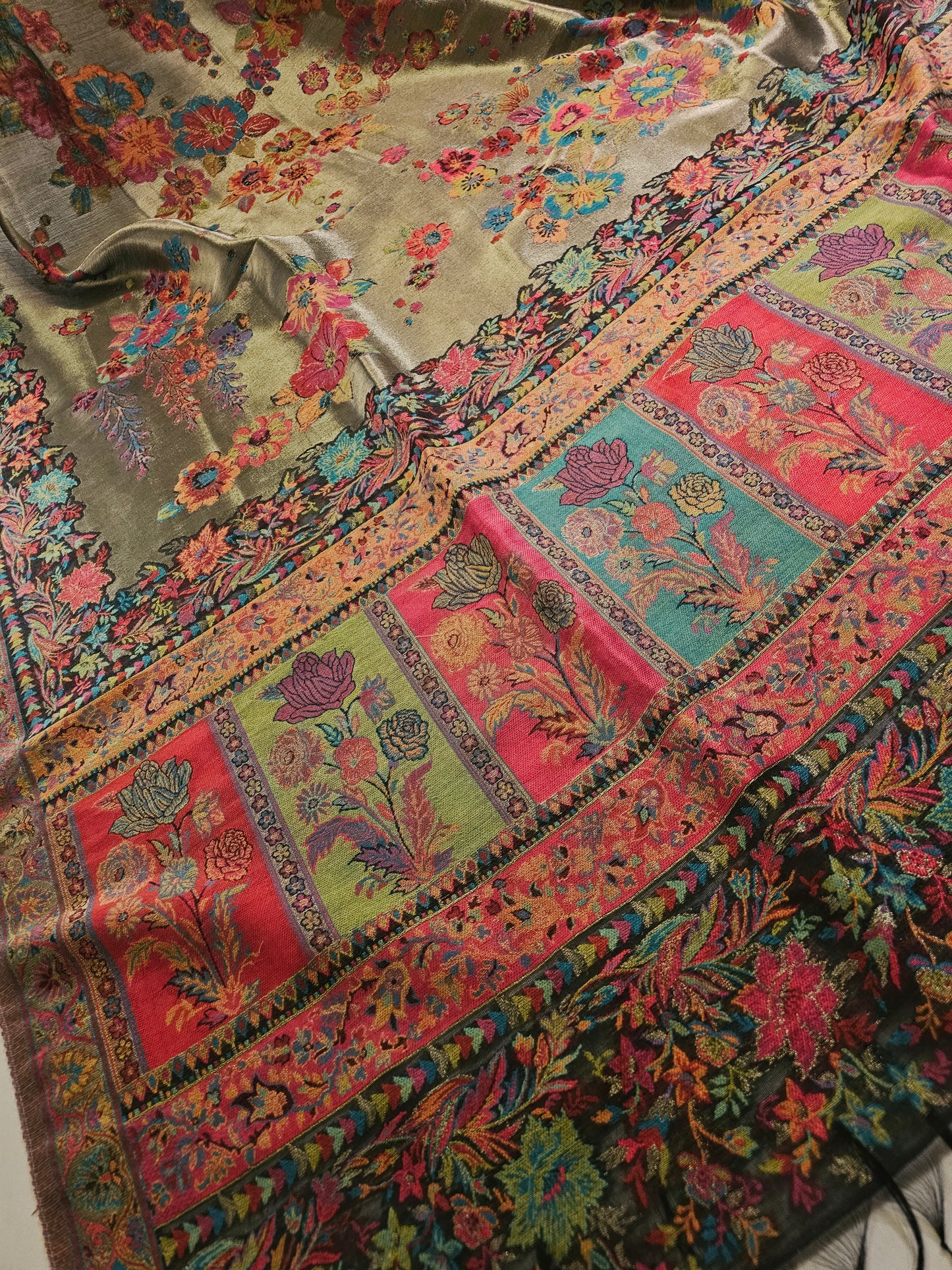 Silky moonlight kaani shawl