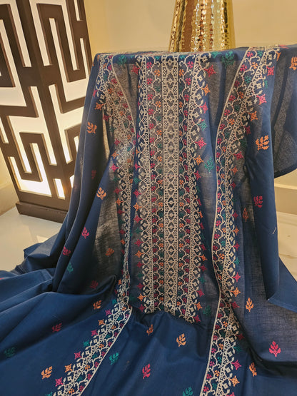 Lawn embroidered two piece