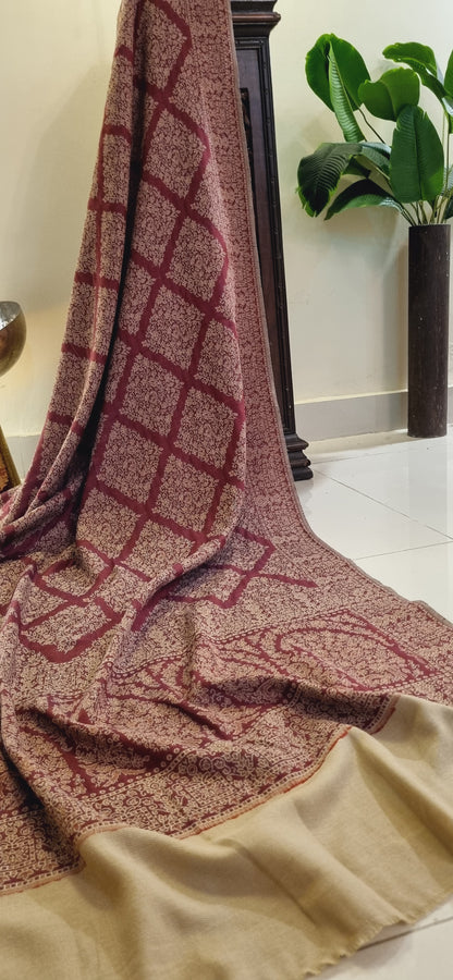 Woollen pashmina kaani shawl