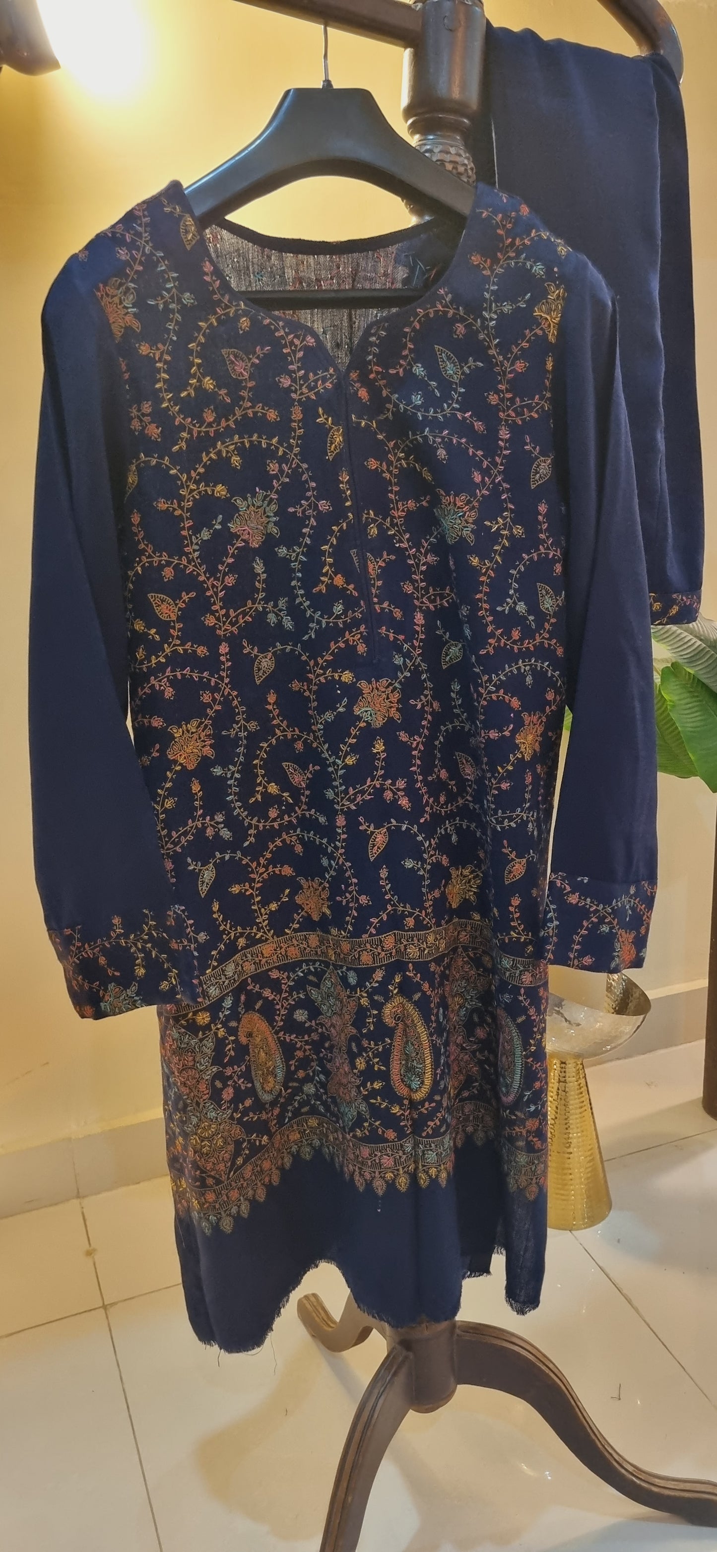 Hand embroidered Two piece suit