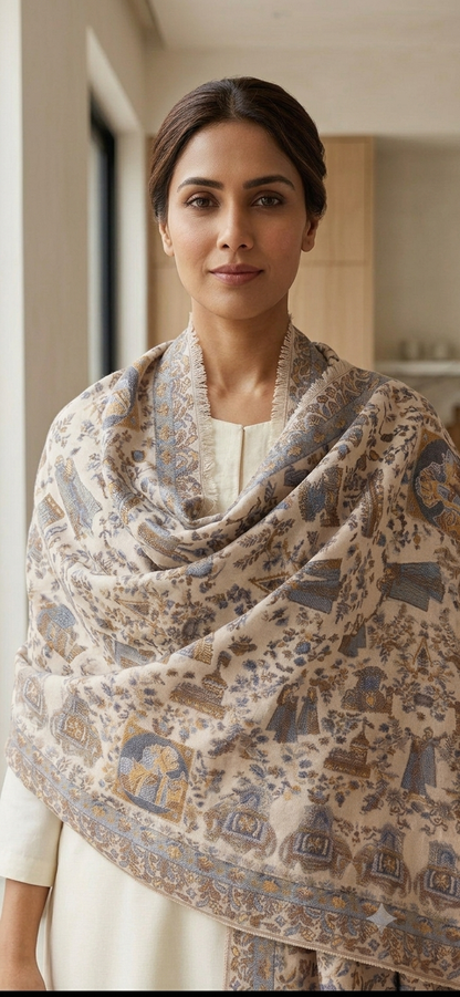 Kaani shawl: woollen pashmina