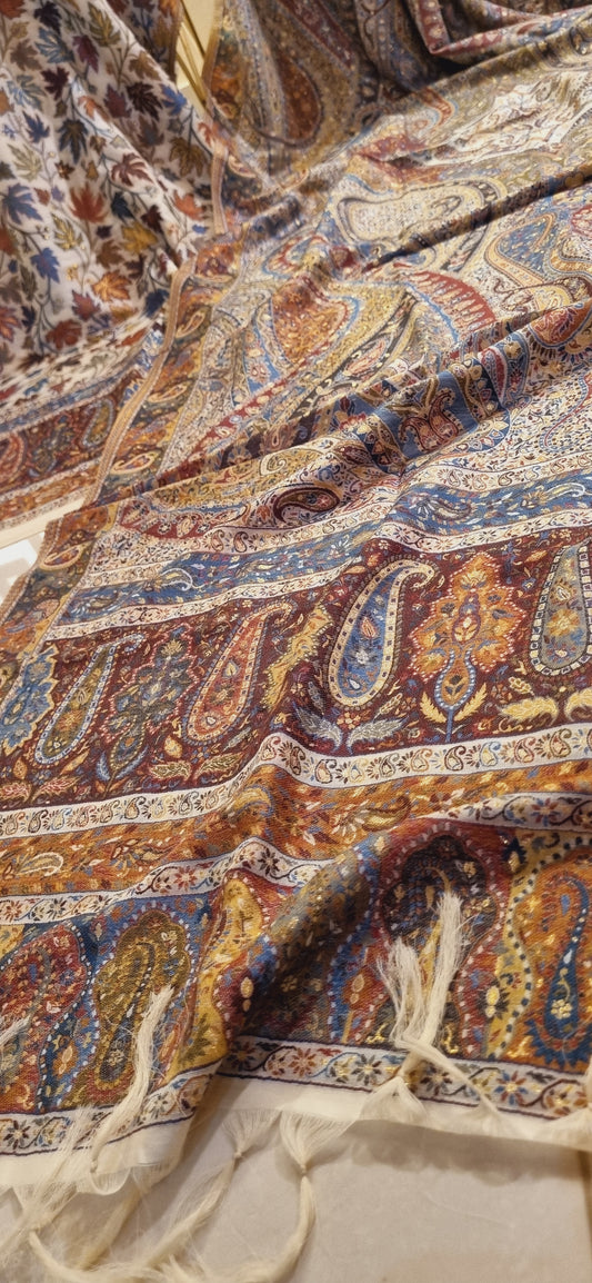 Three piece silk kaani suit