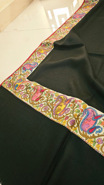 Kalamkar embroidered minishawl: pashmina