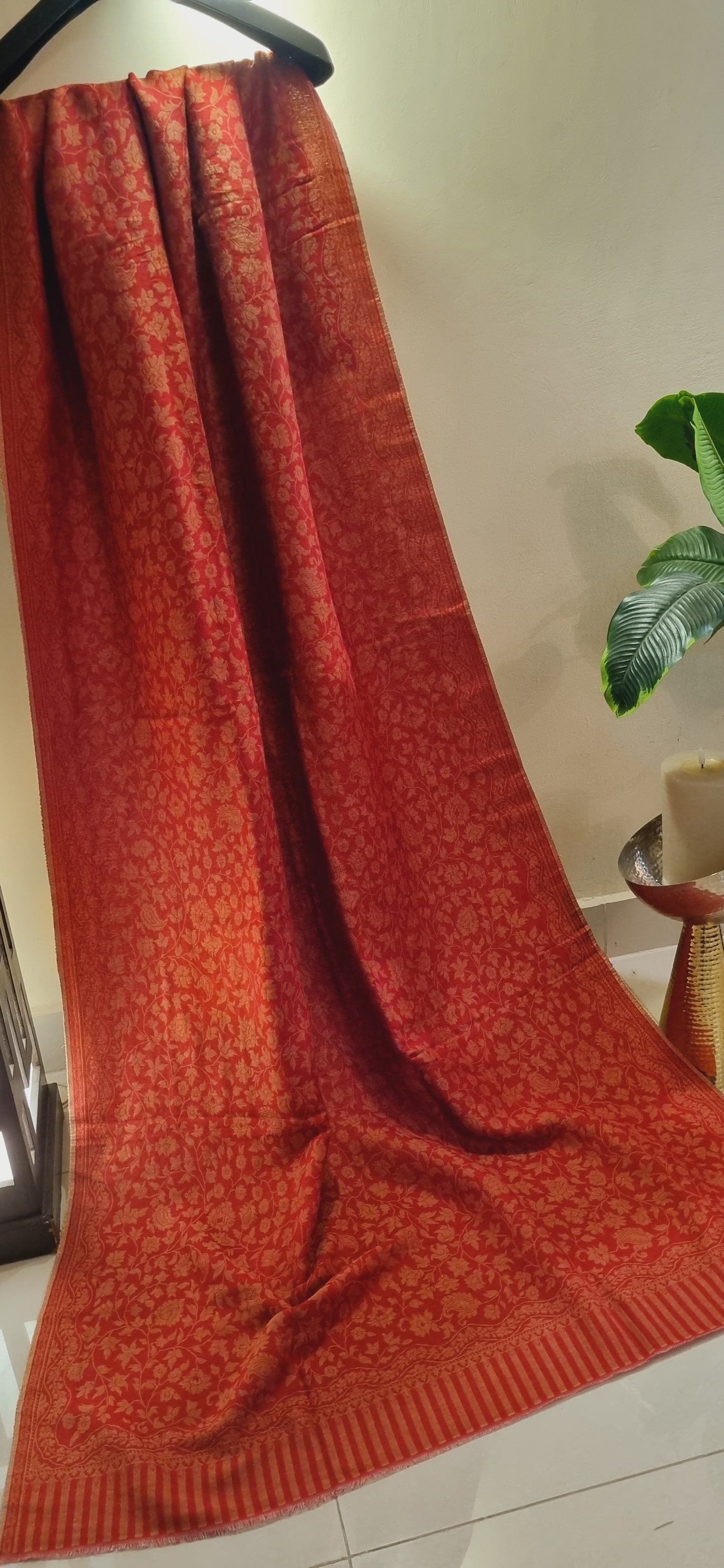 Reversible pashmina kaani shawls