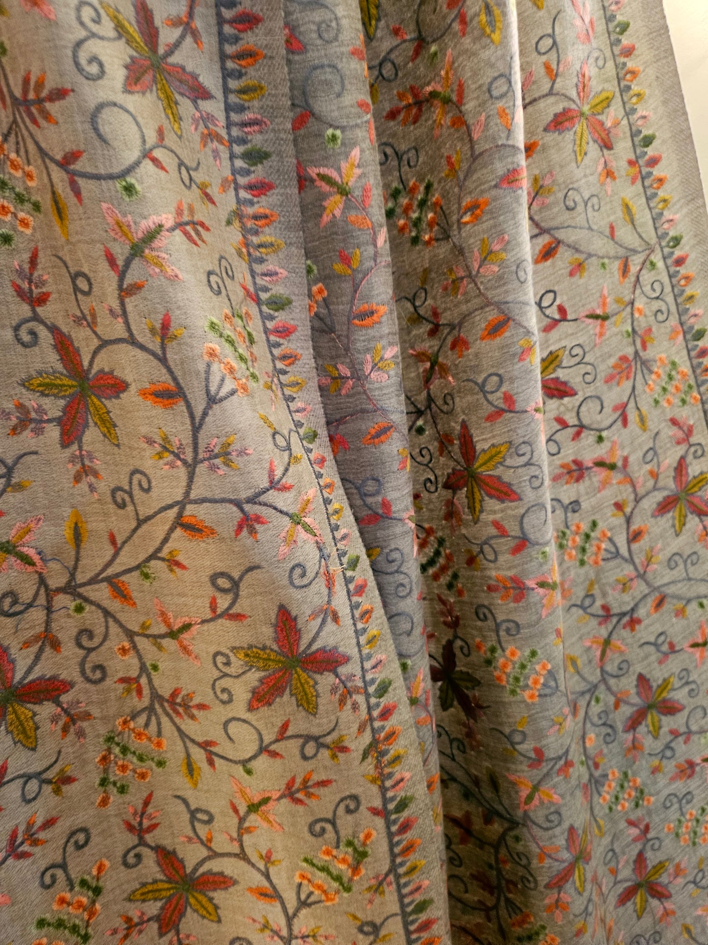 Papermachi embroidered reversible toosh shawl