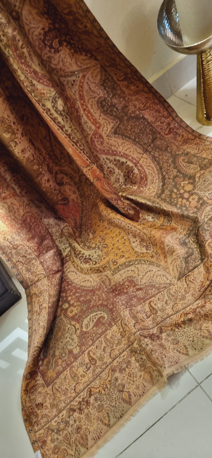 Reversible gandhara kaani shawl