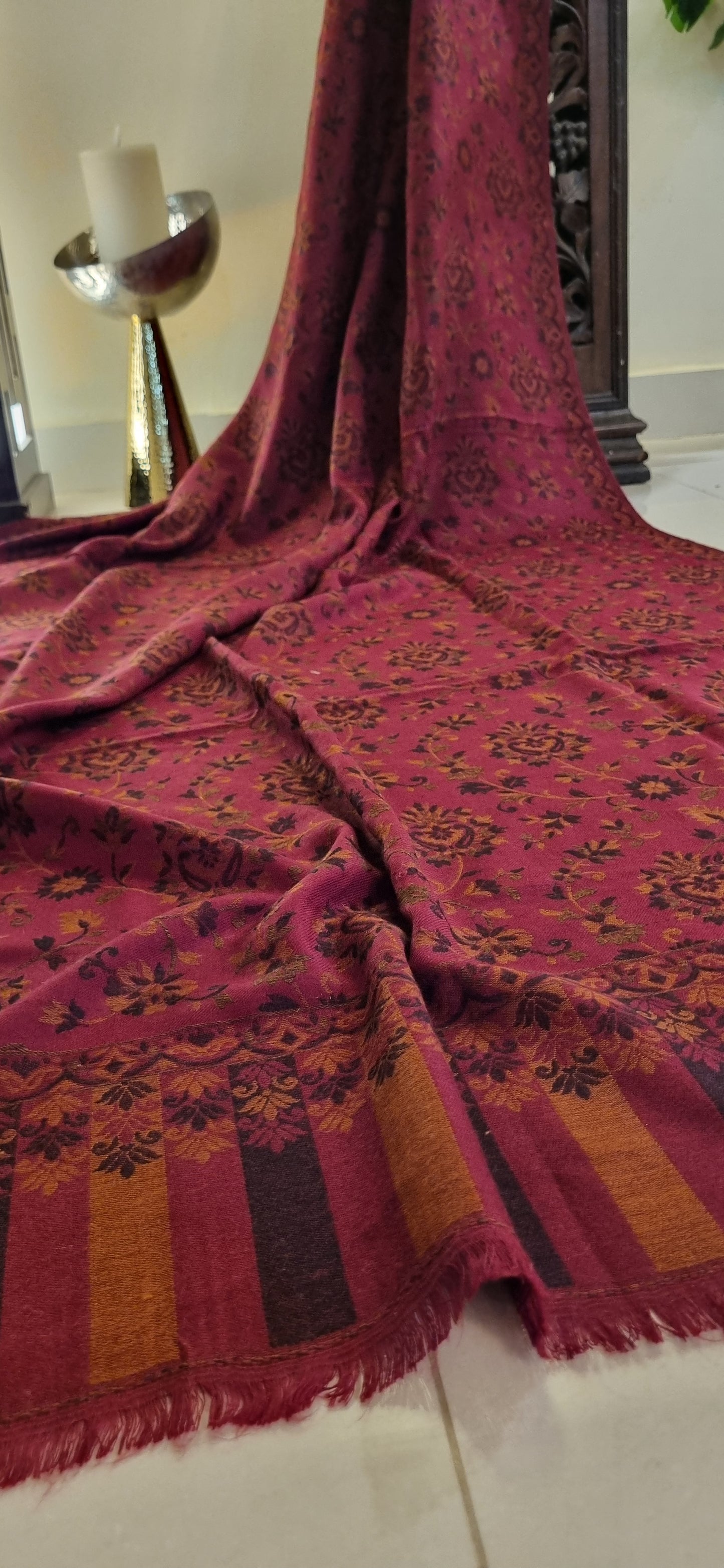 Woolen pashmina kaani shawl