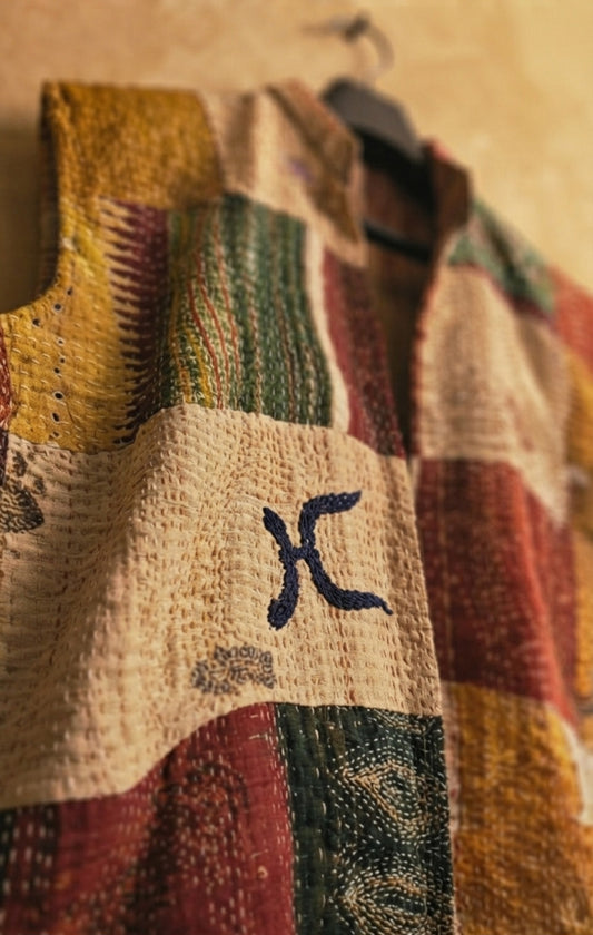 Kantha jacket: cotton