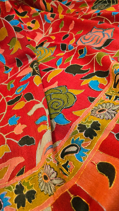 Kalamkar embroidered: Pashmina