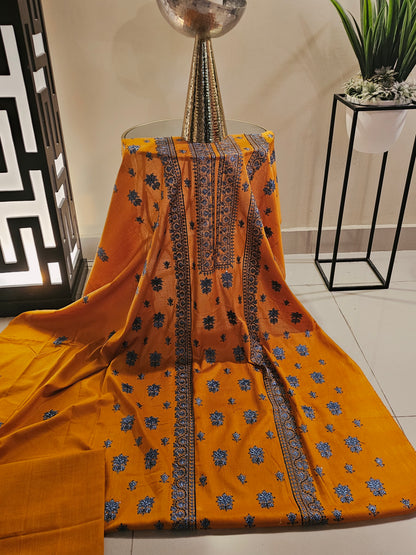 Lawn embroidered two piece