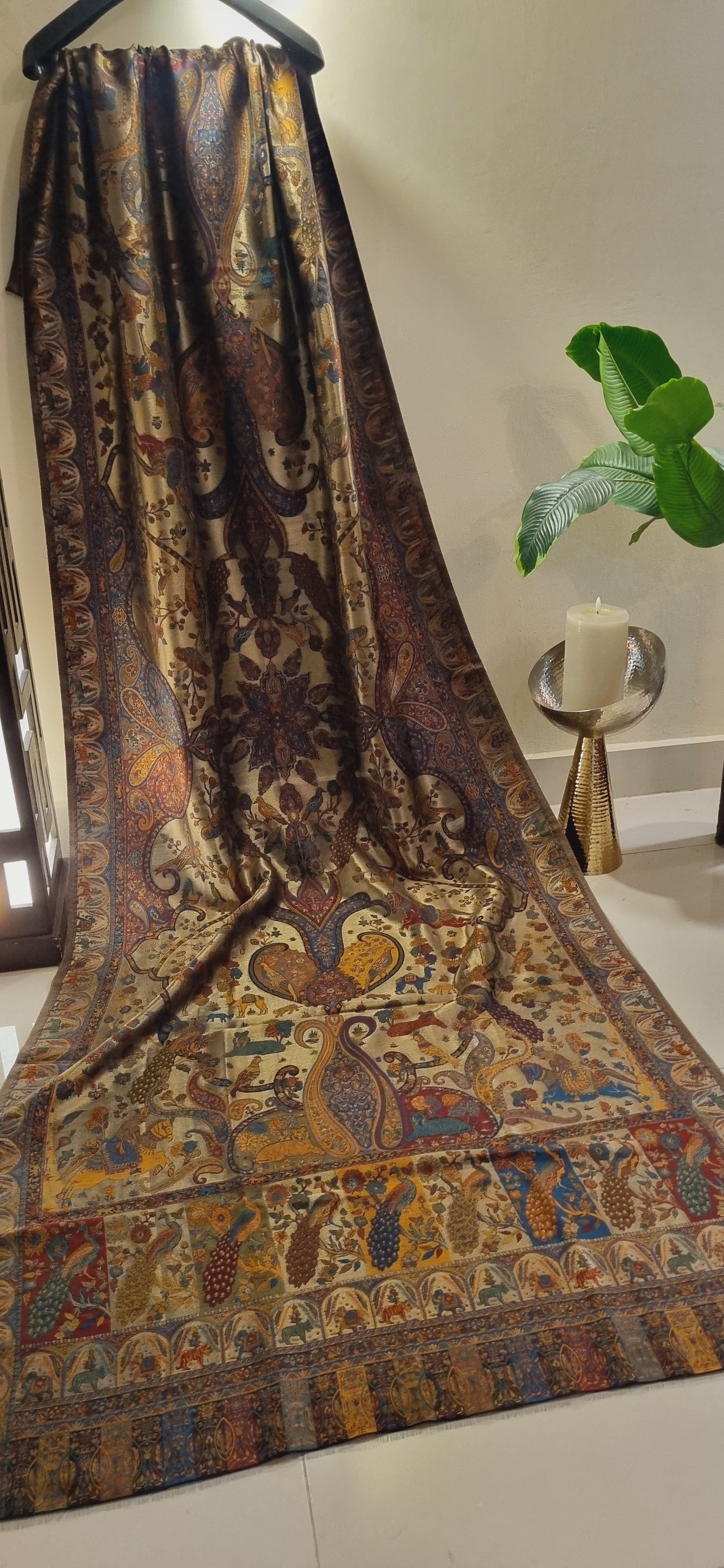 Laila's moonlight silky kaani shawl