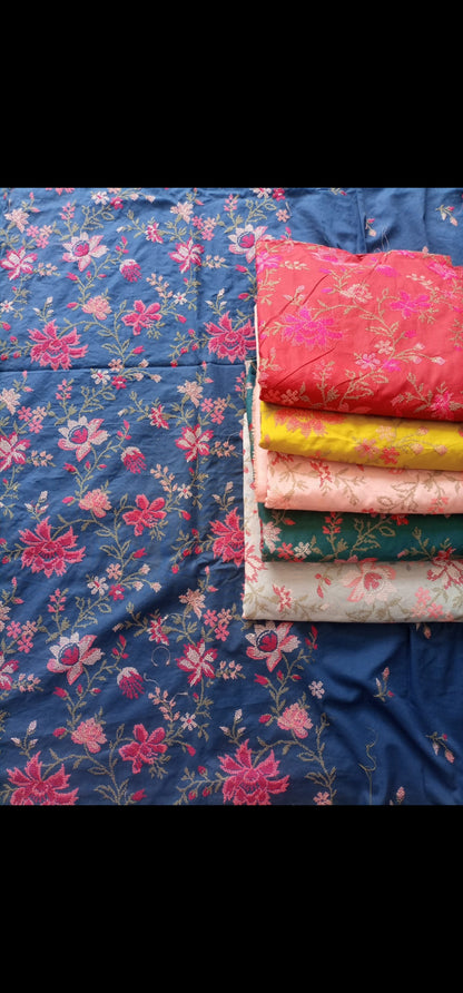 Lawn embroidered two piece suit