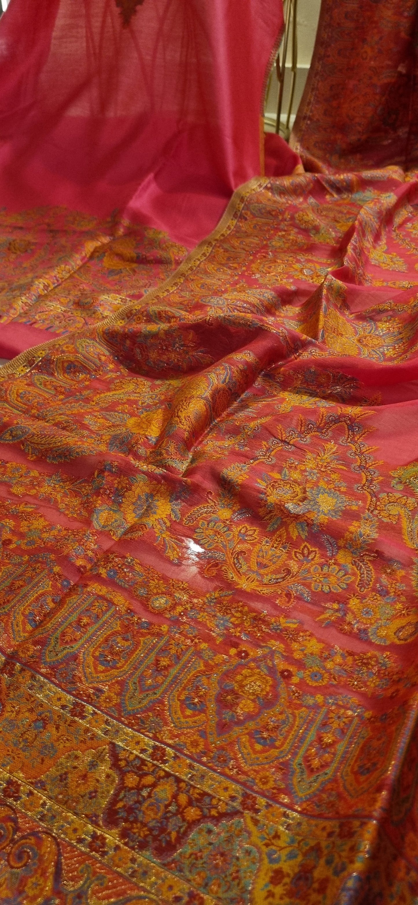 Silk kaani suit
