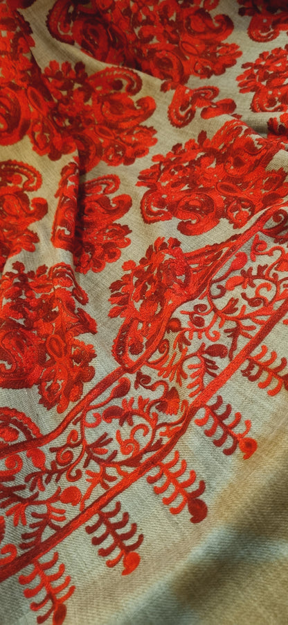 Embroidered pashmina
