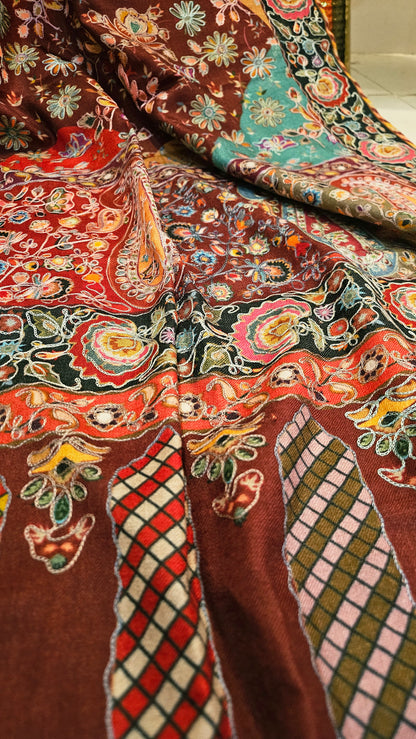 Reelkar embroidered: Pashmina