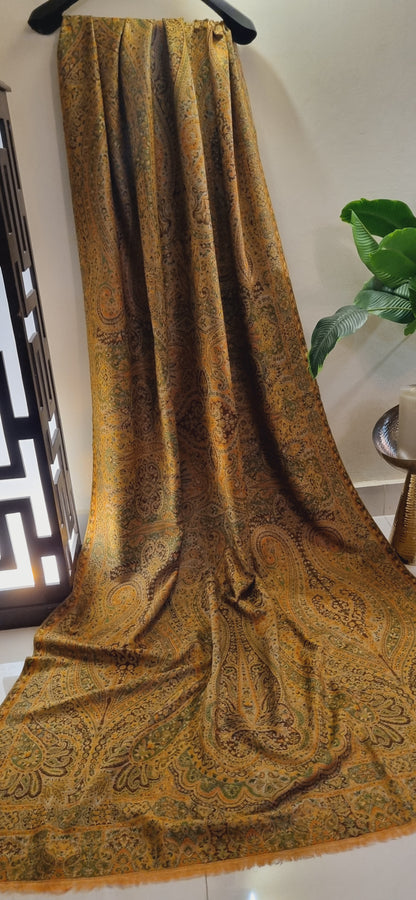 Reversible persian toosh kaani shawl