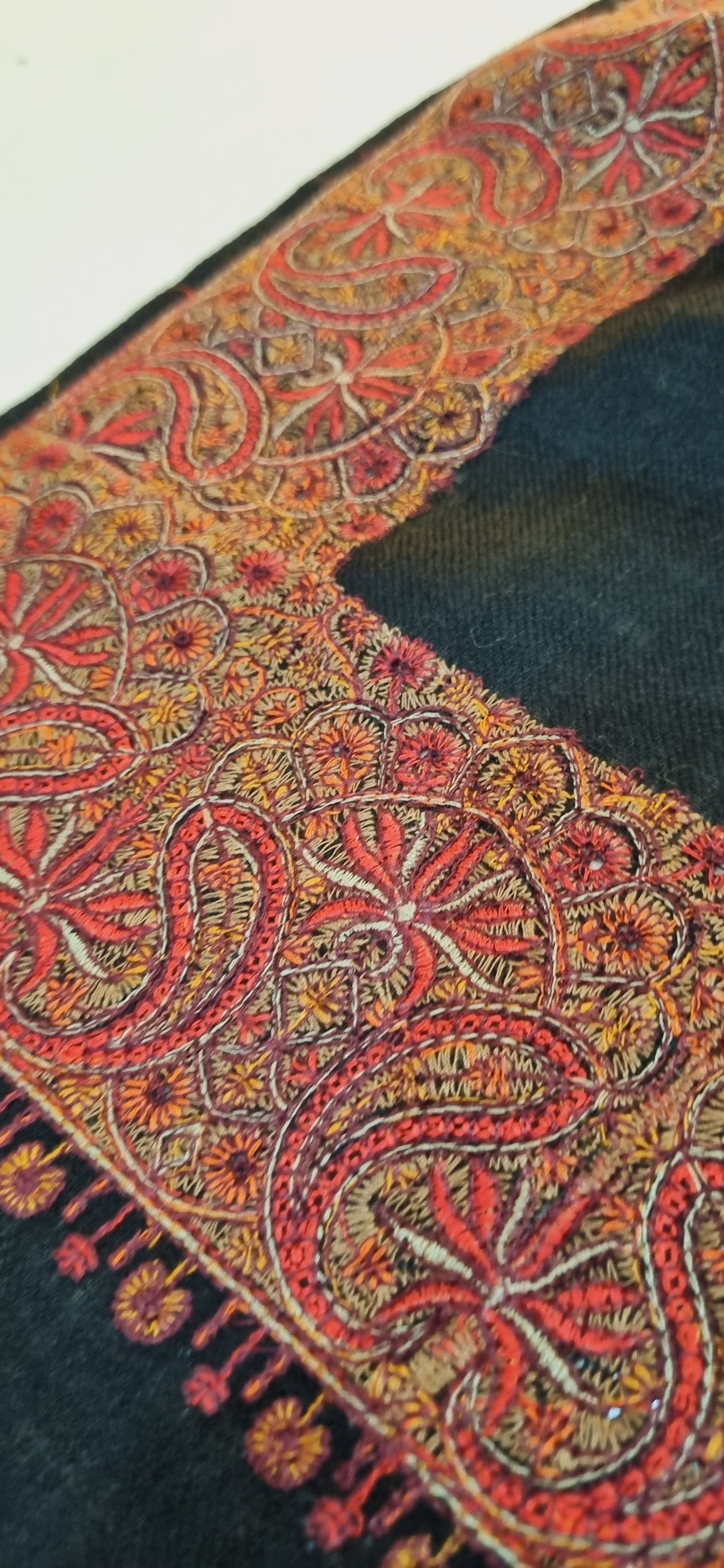 Papermachi embroidered pashmina