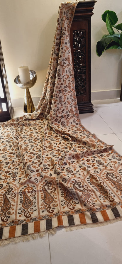 Woollen pashmina kaani shawl
