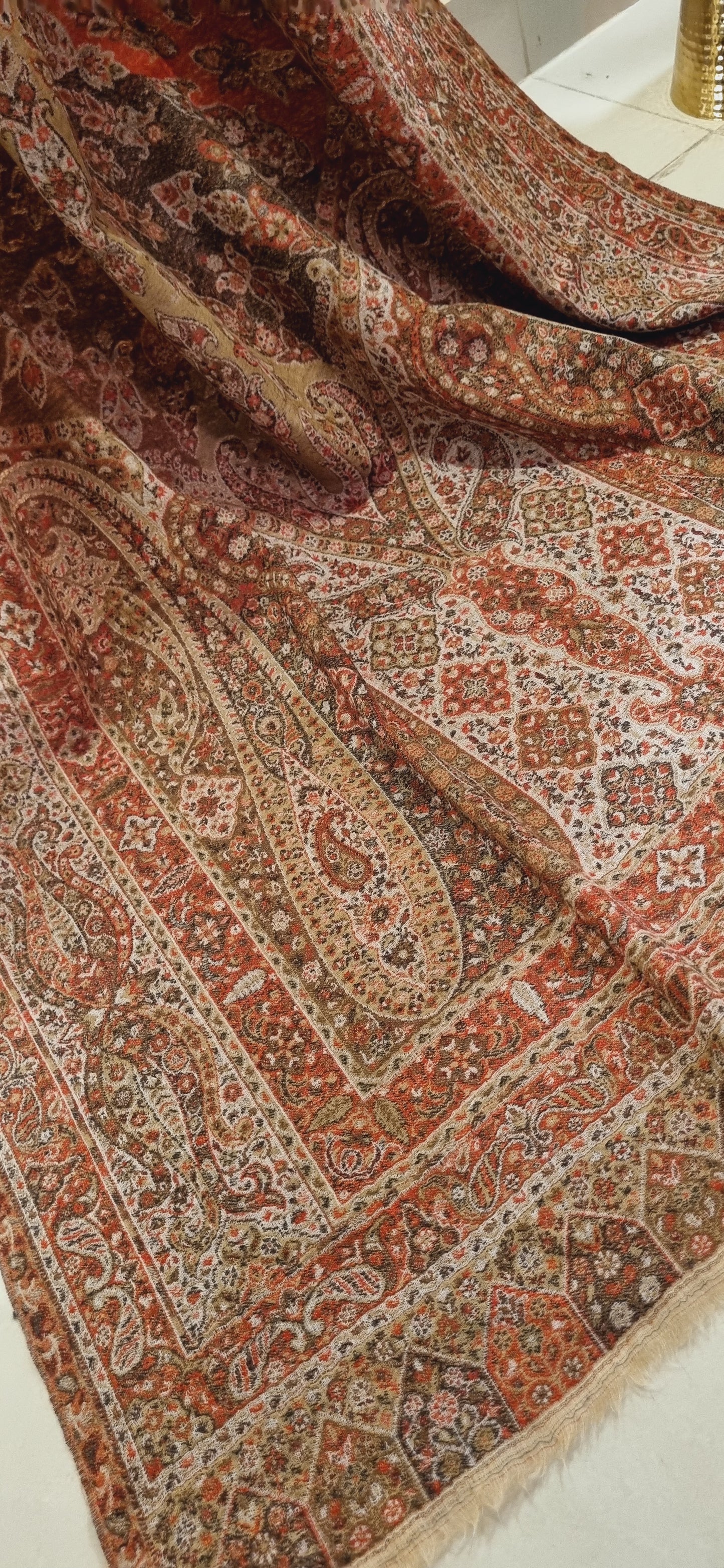 Reversible persian kaani shawl