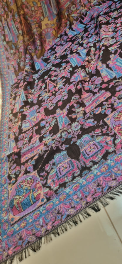 Woolen pashmina kaani shawl
