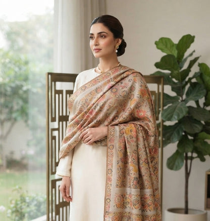 Reversible moonlight gandhara kaani: Pashmina