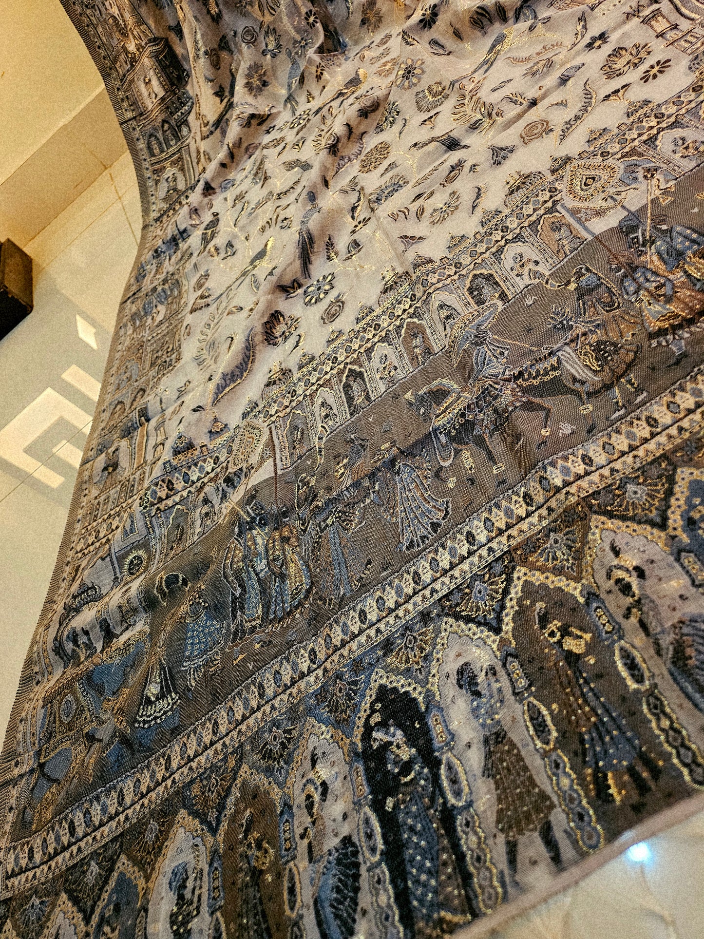 Silk kaani minishawl