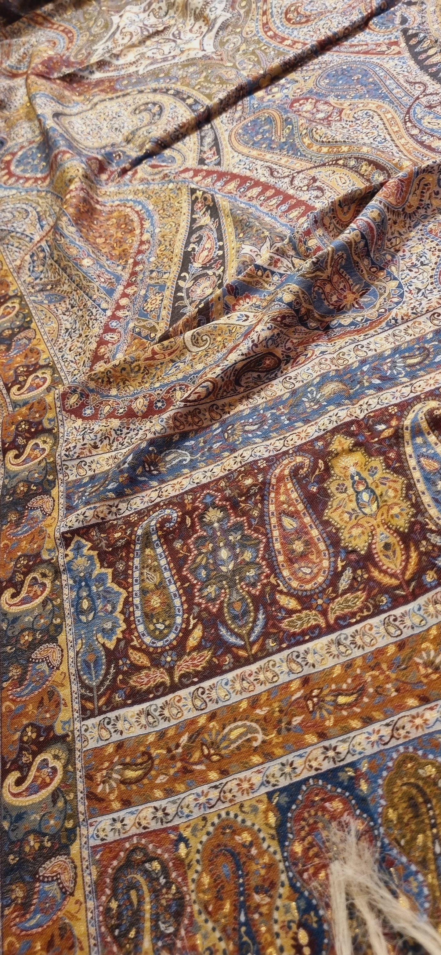 Three piece silk kaani suit