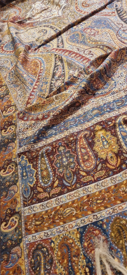 Three piece silk kaani suit