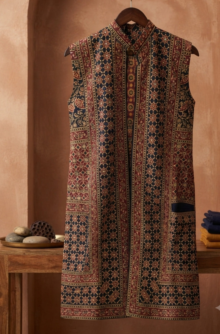 Ajrak jackets: cotton