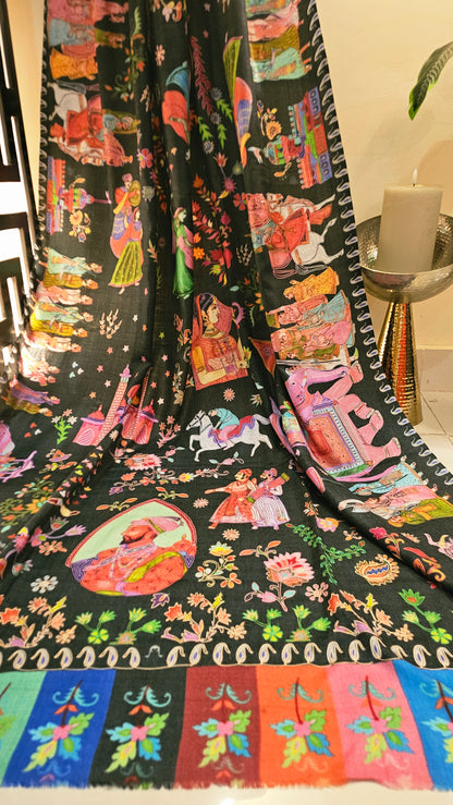 Reelkar embroidered:Pashmina