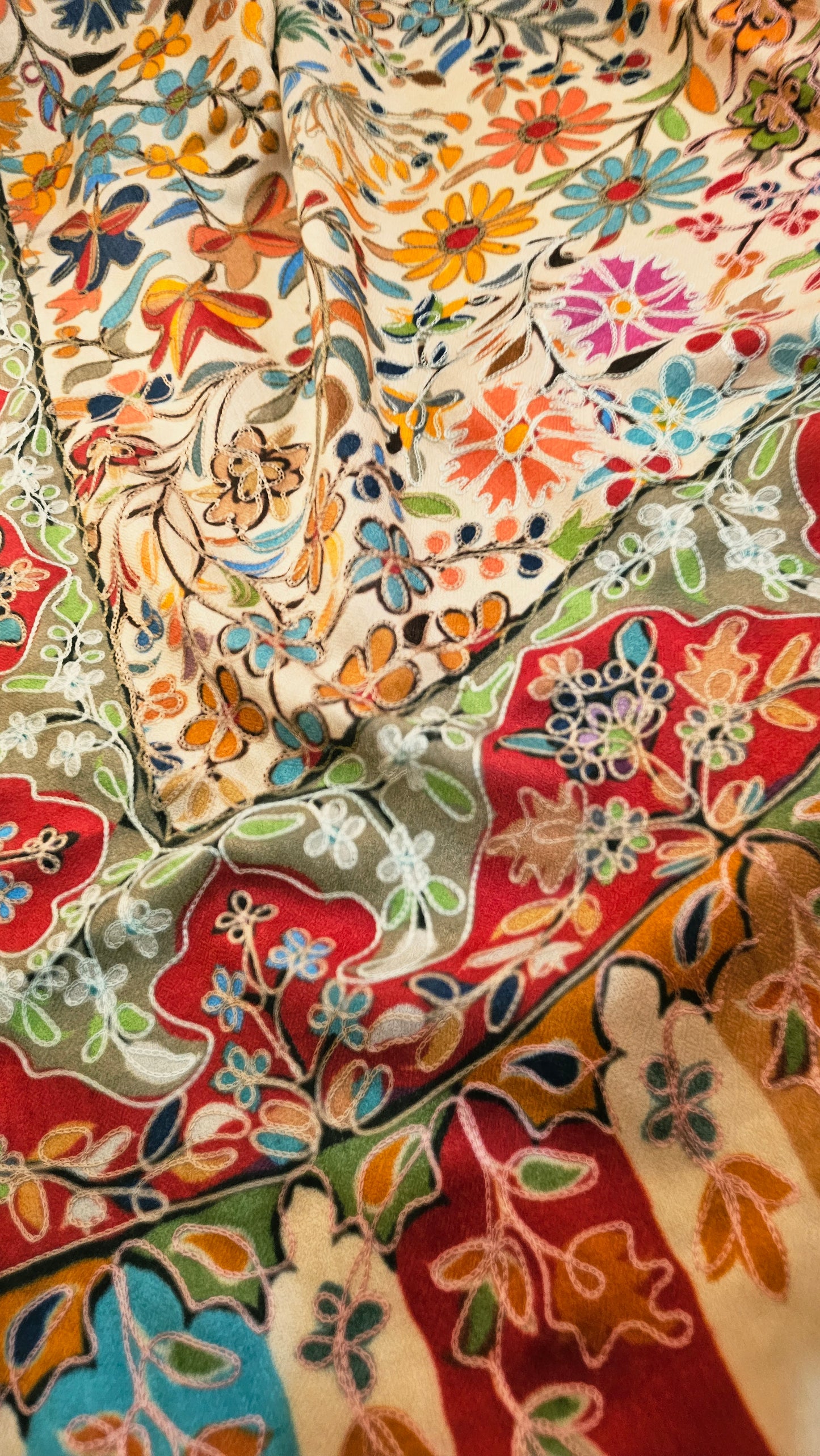 Reelkar embroidered: Pashmina