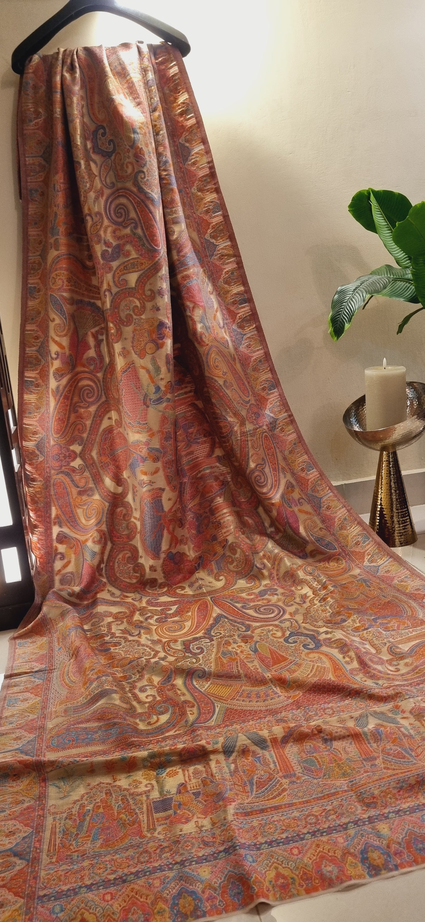 Laila's moonlight silky kaani shawl