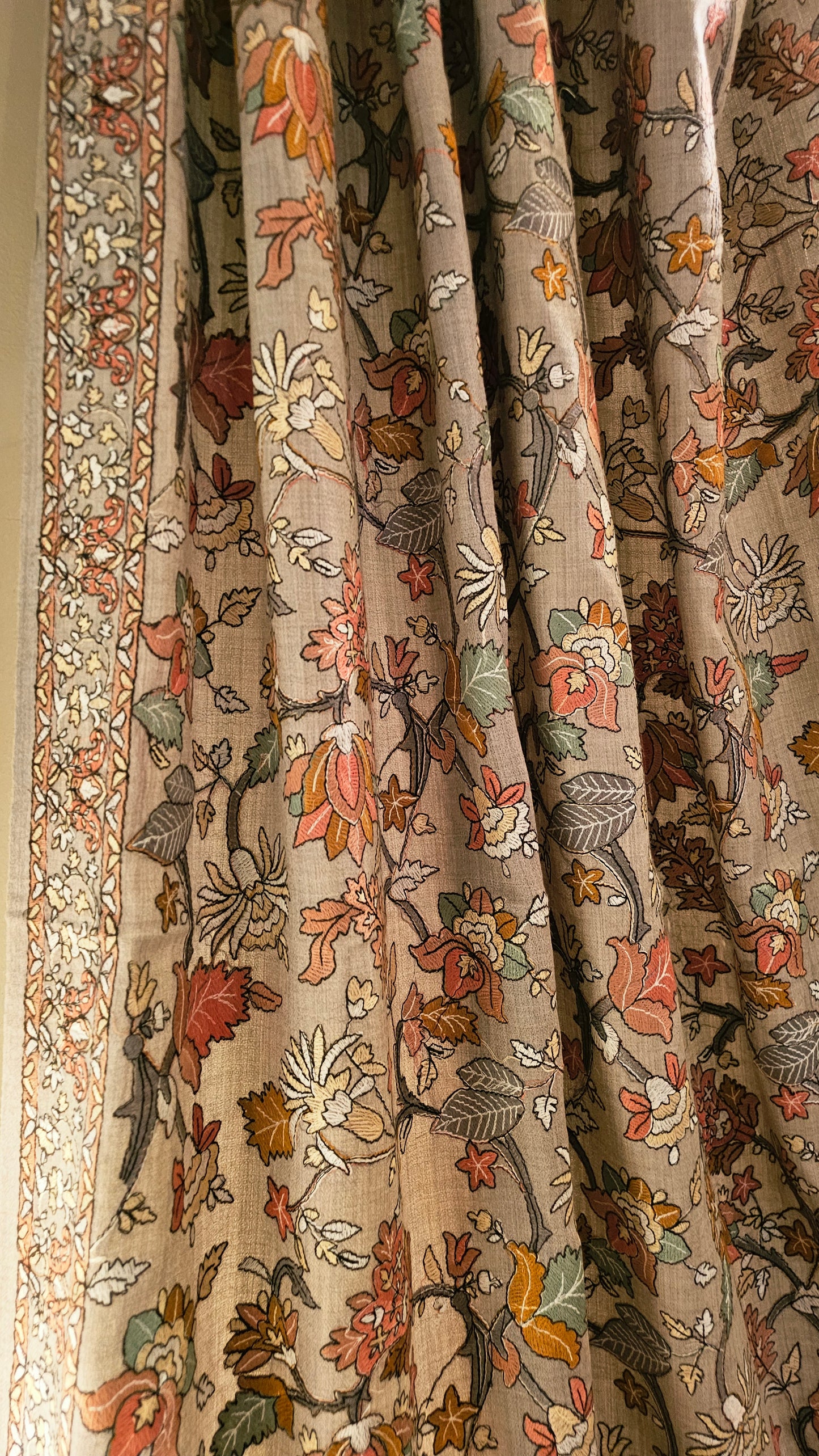 Papermachi embroidered shawl: toosh