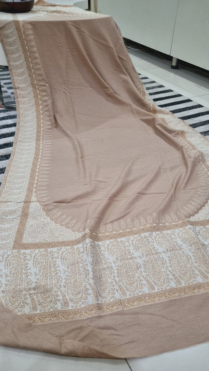 Pashmina shawl with zaree kaani border