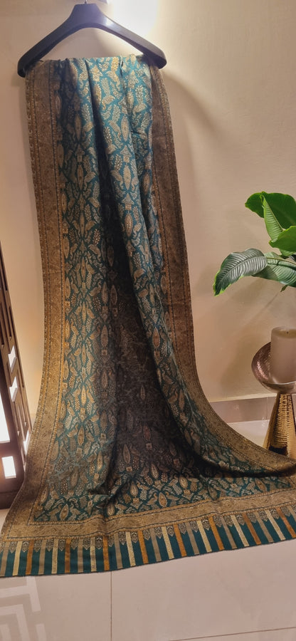 Peacock zaree kaani pashmina shawl