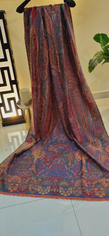 Reversible kaani shawl pashmina