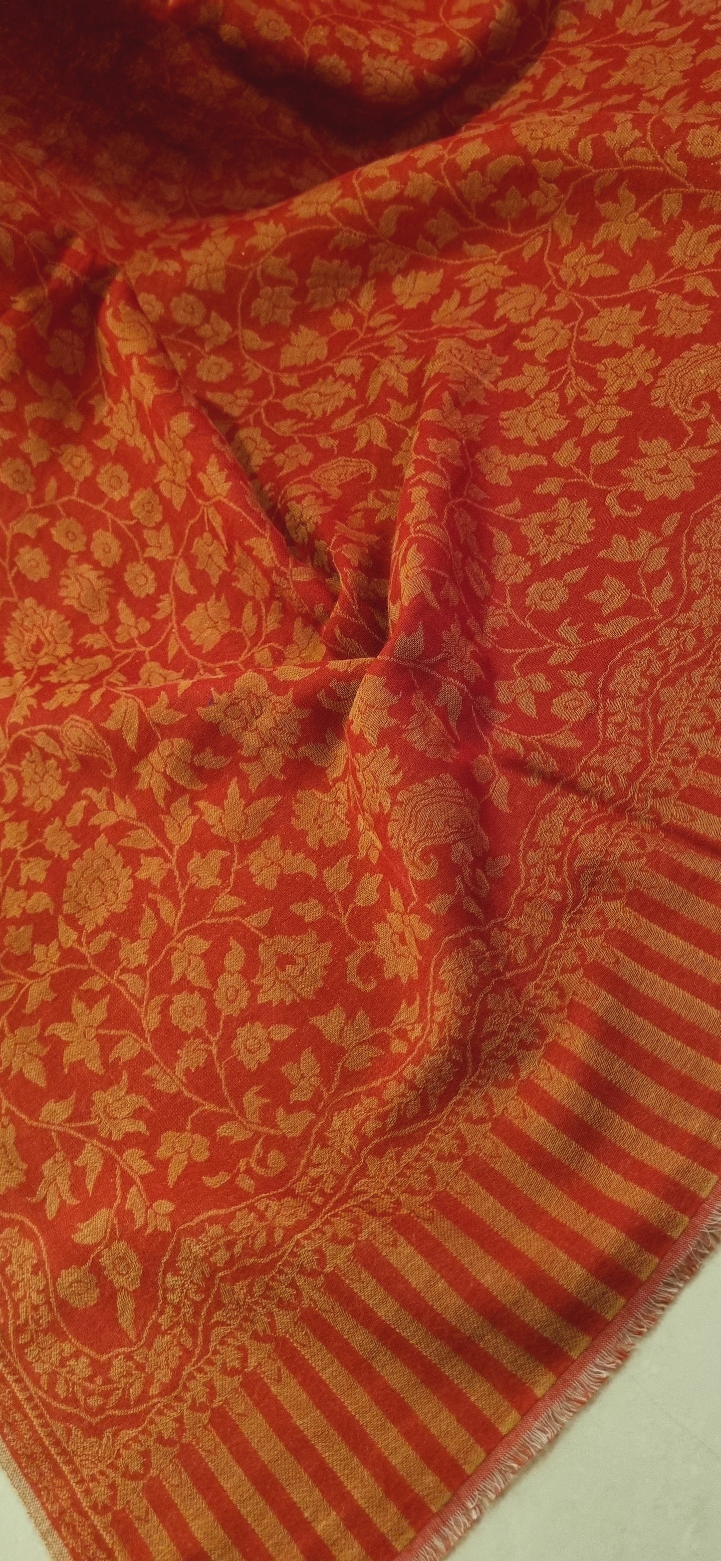 Reversible pashmina kaani shawls