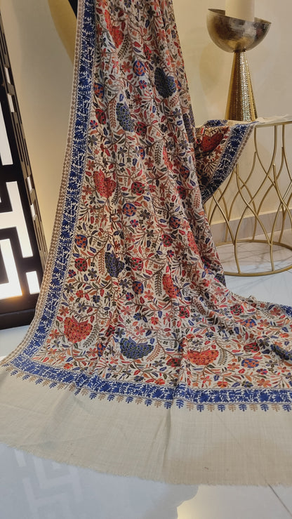 Embroidered pashmina shawl