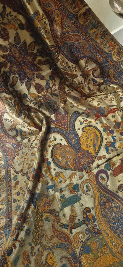 Laila's moonlight silky kaani shawl